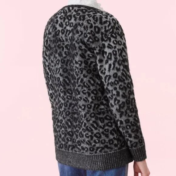 Rebecca Taylor leopard jacquard Cardigan - Picture 3 of 5